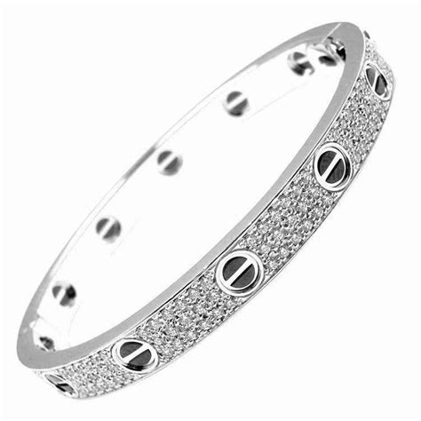 white gold love bangle|white gold bangle value.